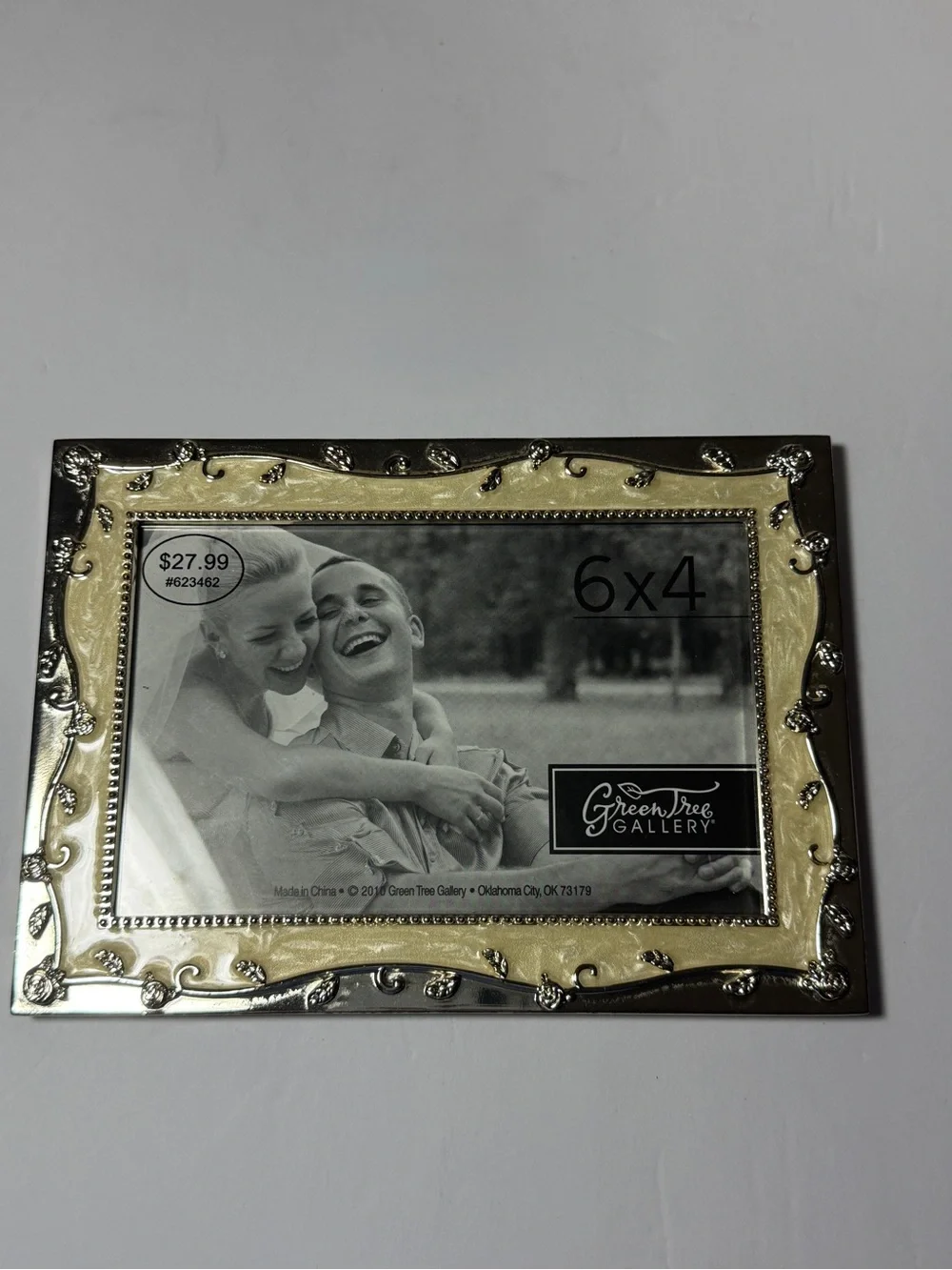NWOT Green Tree Gallery 6x4 Wedding Photo Frame - Flat Back for Easels